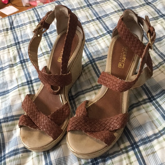 Sperry Leather Wedges Size 9 - Picture 2 of 8
